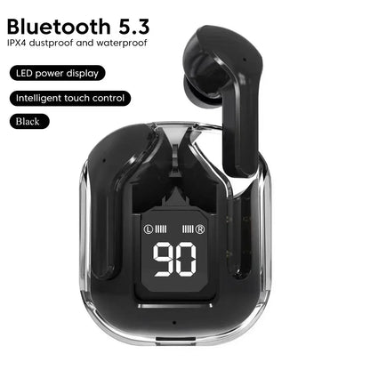 TWS Air31 Wireless Bluetooth Headset Transparent Digital Display Bluetooth 5.3 Headphone Noise Reduction Call Music Earbuds