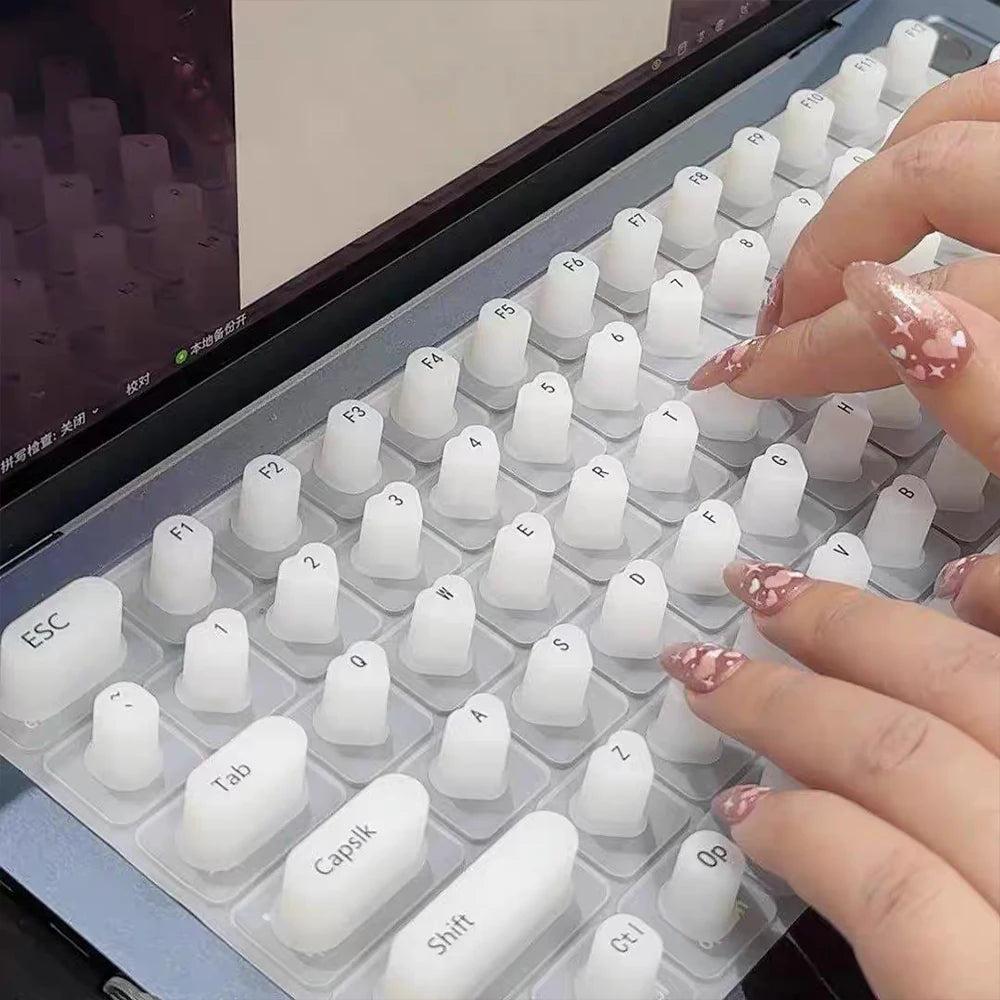 Clavier en silicone pour long ongles