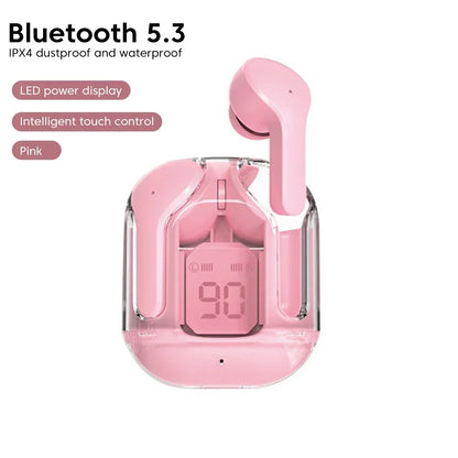 TWS Air31 Wireless Bluetooth Headset Transparent Digital Display Bluetooth 5.3 Headphone Noise Reduction Call Music Earbuds